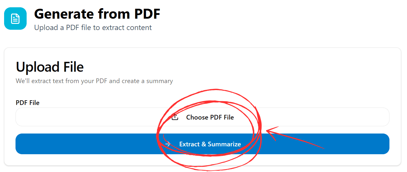 Generate from PDF