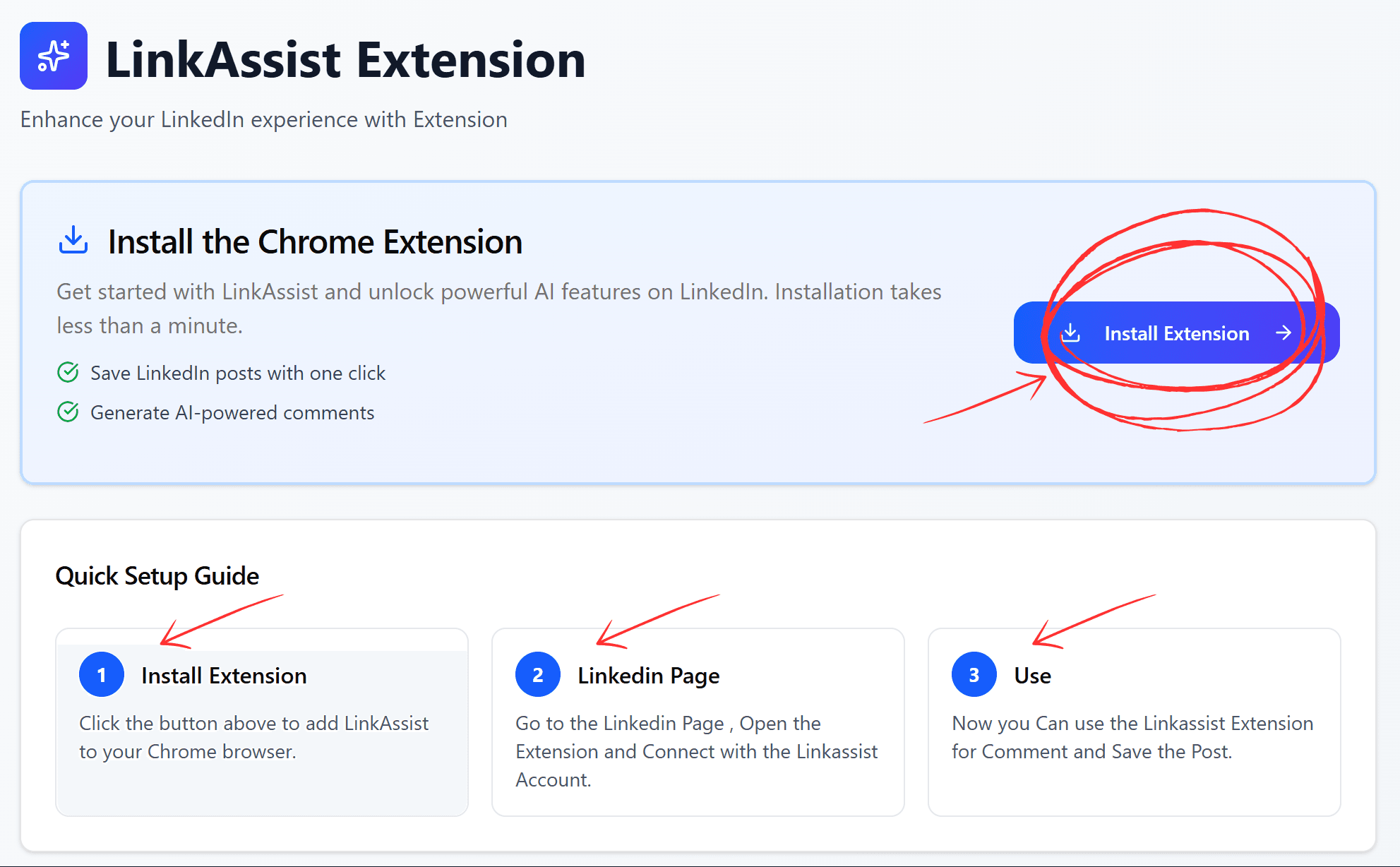 Extension Setup