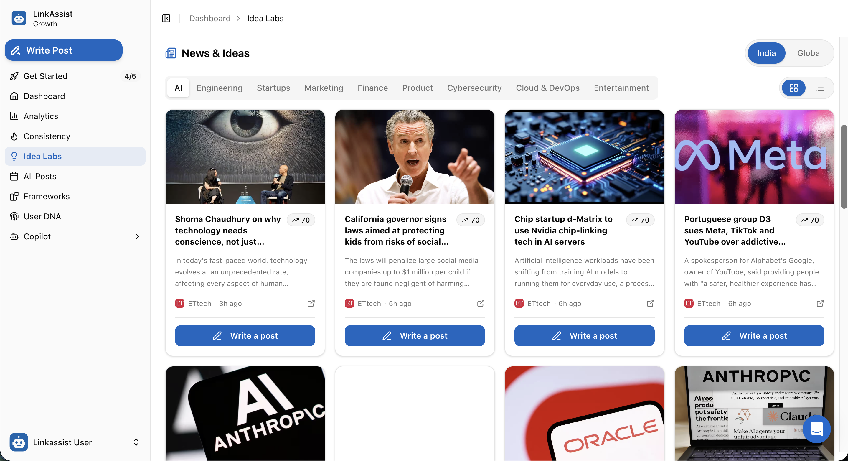 Curated News & Trends Feed for India and Global Markets
