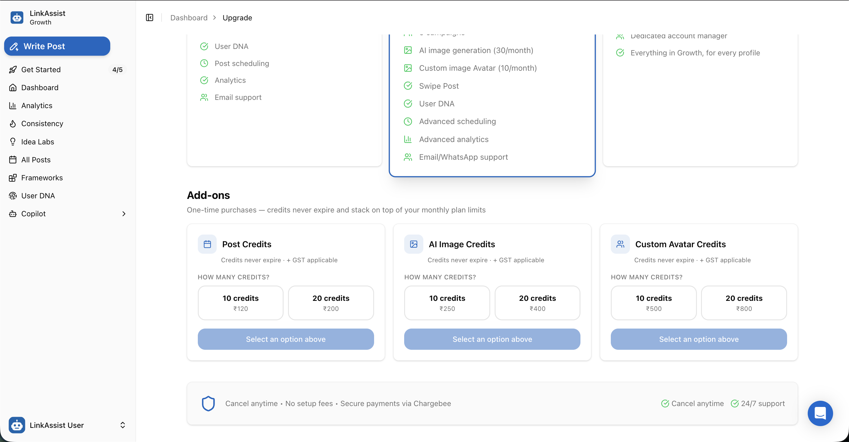 LinkAssist Add-on Credits Store